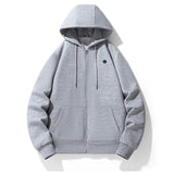 LITEGUEST USB Heated Hoodie 5-Zone Heated Zip-up Hooded Sweatshirt