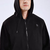 LITEGUEST USB Heated Hoodie 5-Zone Heated Zip-up Hooded Sweatshirt