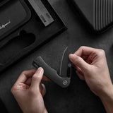 The Venture Point Folding Pocket Knife Giftset for Men and Women (Black and Blue)
