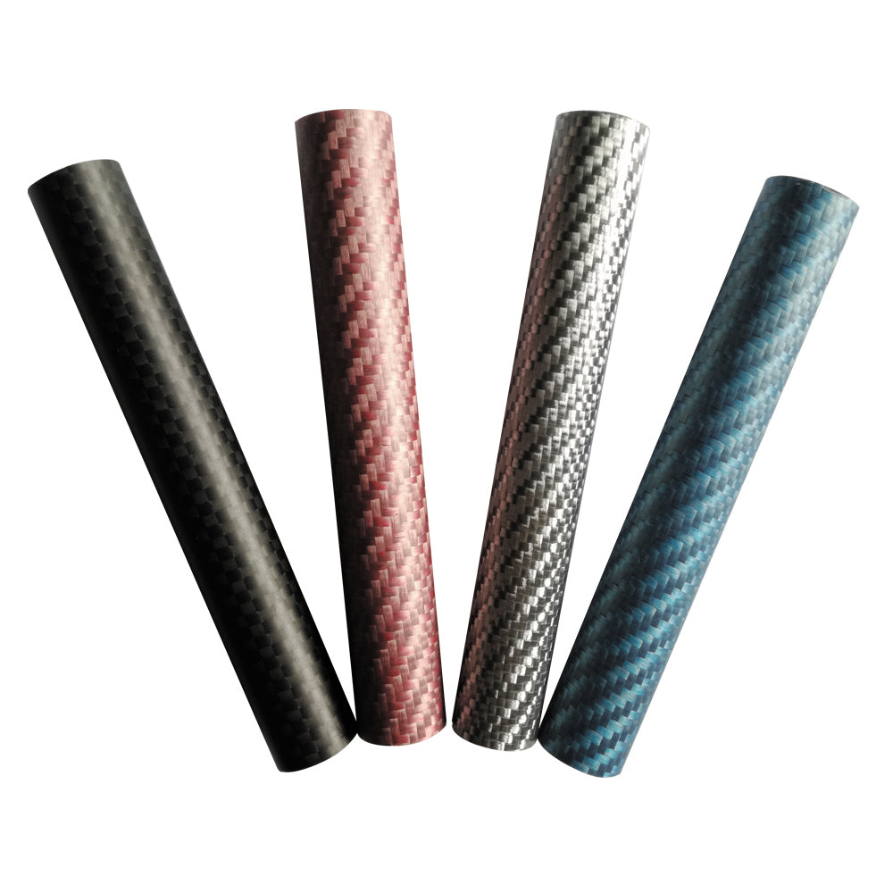 Carbon fiber reel seat insert set, assorted matte and gloss tube sleeves