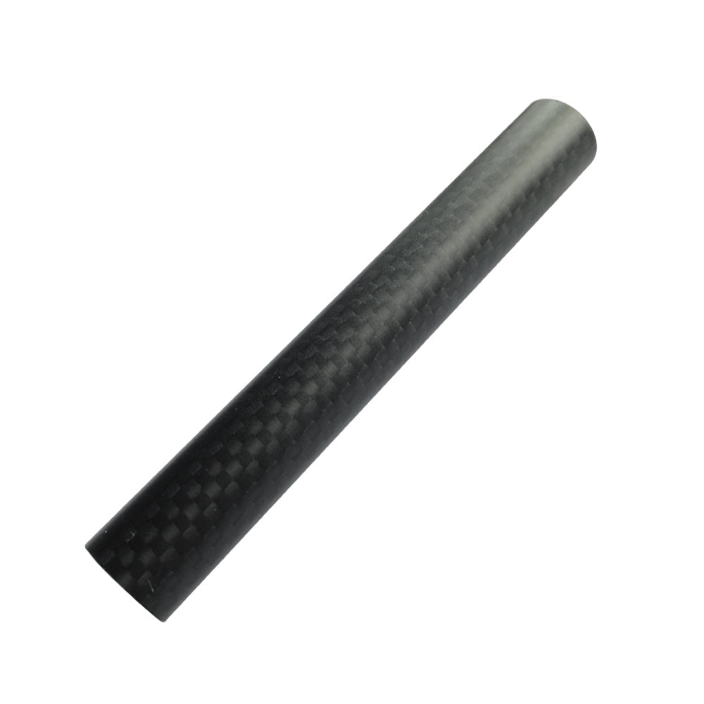 Black carbon fiber reel seat insert tube sleeve, single piece