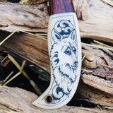 Engraved Hunting Tanto Knife