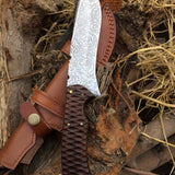 D2 Steel Engraved Hunting Knife