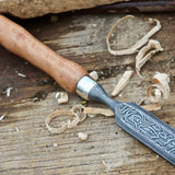 Premium Damascus Chisel for Wood Carving - 4x1 Inches Blade