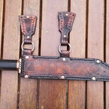 Custom Handmade Hand Forged 1095 Steel Viking Seax Knife with Rosewood Handle and Brass Guards - 12 inches by KBS Knives Store