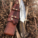 Damascus Guthook Hunting Knife