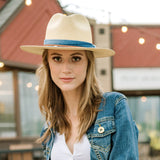 Indigo Panama Hat Straw - Handwoven