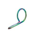 Iridescent ADAMAN™ coated fly guide ring with rainbow sheen oval loop
