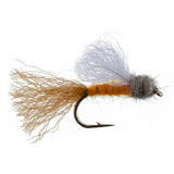Orange Iris October Caddis Emerger Caddis  Trout Dry Fly - 12 Flies Hook Size 8