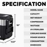 JP40 Pro Dual Zone Wheeled Portable Freezer- Golden | ICECO | 40 LT