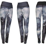 Jagged Edge Mountain Print Patterned All Sport Leggings