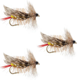 3 Pack Joe's Hopper Yellow Foam Body Grasshopper Fly Hook Size 10