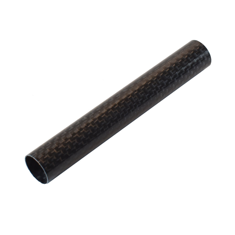Carbon fiber reel seat insert tube, dark woven pattern