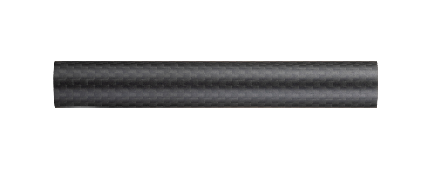 Dark gray carbon fiber reel seat insert sleeve with fine weave
