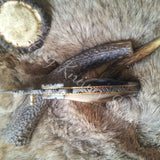 Everyday Carry Damascus Steel Folding Pocket Knife with Sheep Horn Handle – The Ram’s Edge