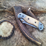 Everyday Carry Damascus Steel Tanto Blade Folding Pocket Knife with Bone Handle – The Titan Edge