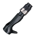 SEAGUIDE casting reel seat with checkered grip, black hood, and silver insert ring