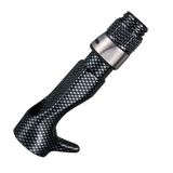 SEAGUIDE casting reel seat with checkered grip, black hood, and silver insert ring