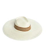 Western Wide Brim White Palm Leaf Straw Hat