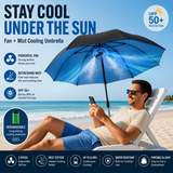 LITEGUEST Cooling Fan Umbrella | Mist Spray & UPF50+ Protection