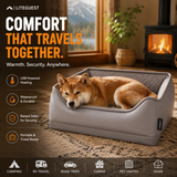 LITEGUEST Portable Heated Pet Bed | Waterproof USB Pet Bed