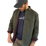 Lined Yukon Flannel Shirt Jacket, Olive