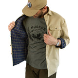 Lined Yukon Flannel Shirt Jacket, Tan