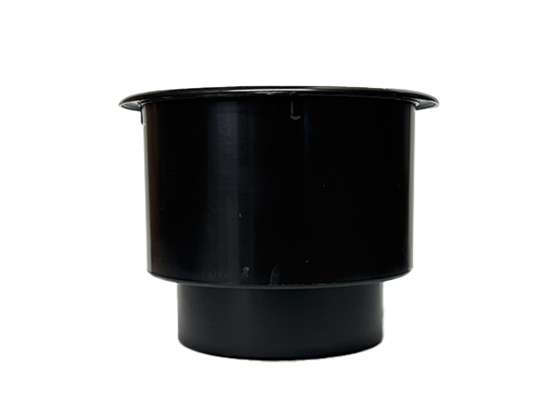 Black plastic cup holder replacement, single cup insert