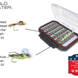 Dry and Nymph Fly Assortment, 66 Flies | 2 Sided Fly Box | Wild Water Fly Fishing