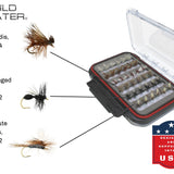 Dry and Nymph Fly Assortment, 66 Flies | 2 Sided Fly Box | Wild Water Fly Fishing