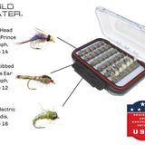 Dry and Nymph Fly Assortment, 66 Flies | 2 Sided Fly Box | Wild Water Fly Fishing