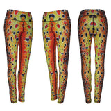 Brown Trout2 Fish Print Patterned All Sport Leggings