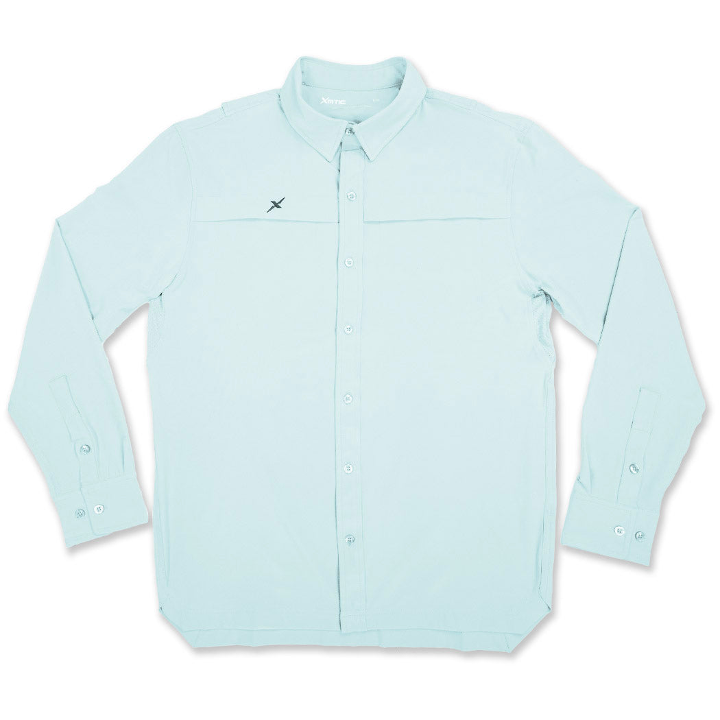 Long Sleeve Solid Lifestyle Button Down w/ REPEL-X