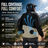 Liteguest UPF50+ Cooling Fan Jacket for Fishing, Hiking & Work