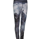 Jagged Edge Mountain Print Patterned All Sport Leggings