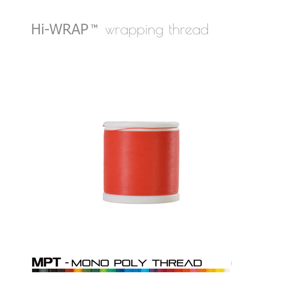 Hi-WRAP mono poly thread spool, coral red, 4 oz