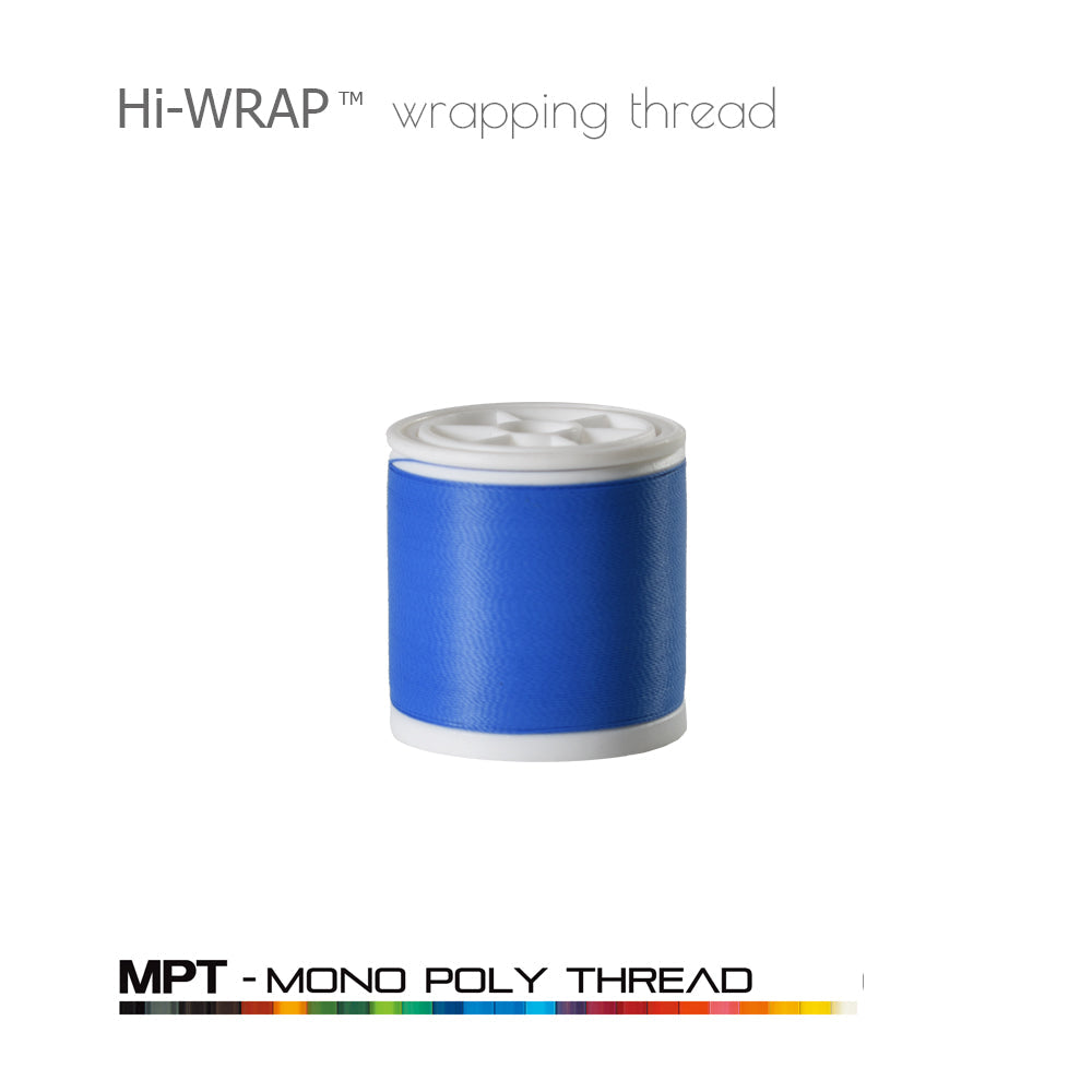 Blue mono poly wrapping thread spool