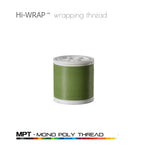 Olive green mono poly wrapping thread spool