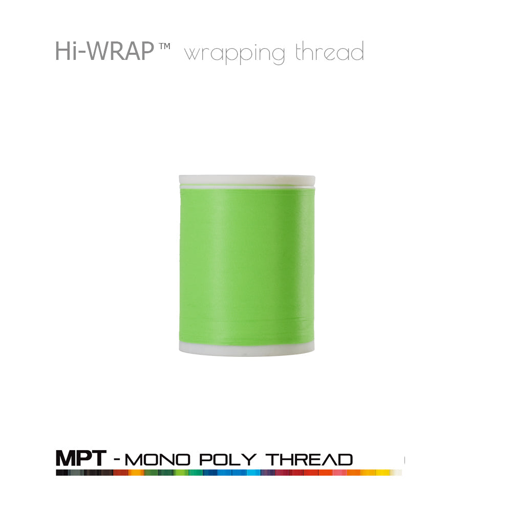 Hi-WRAP mono poly thread spool, neon green, 4 oz