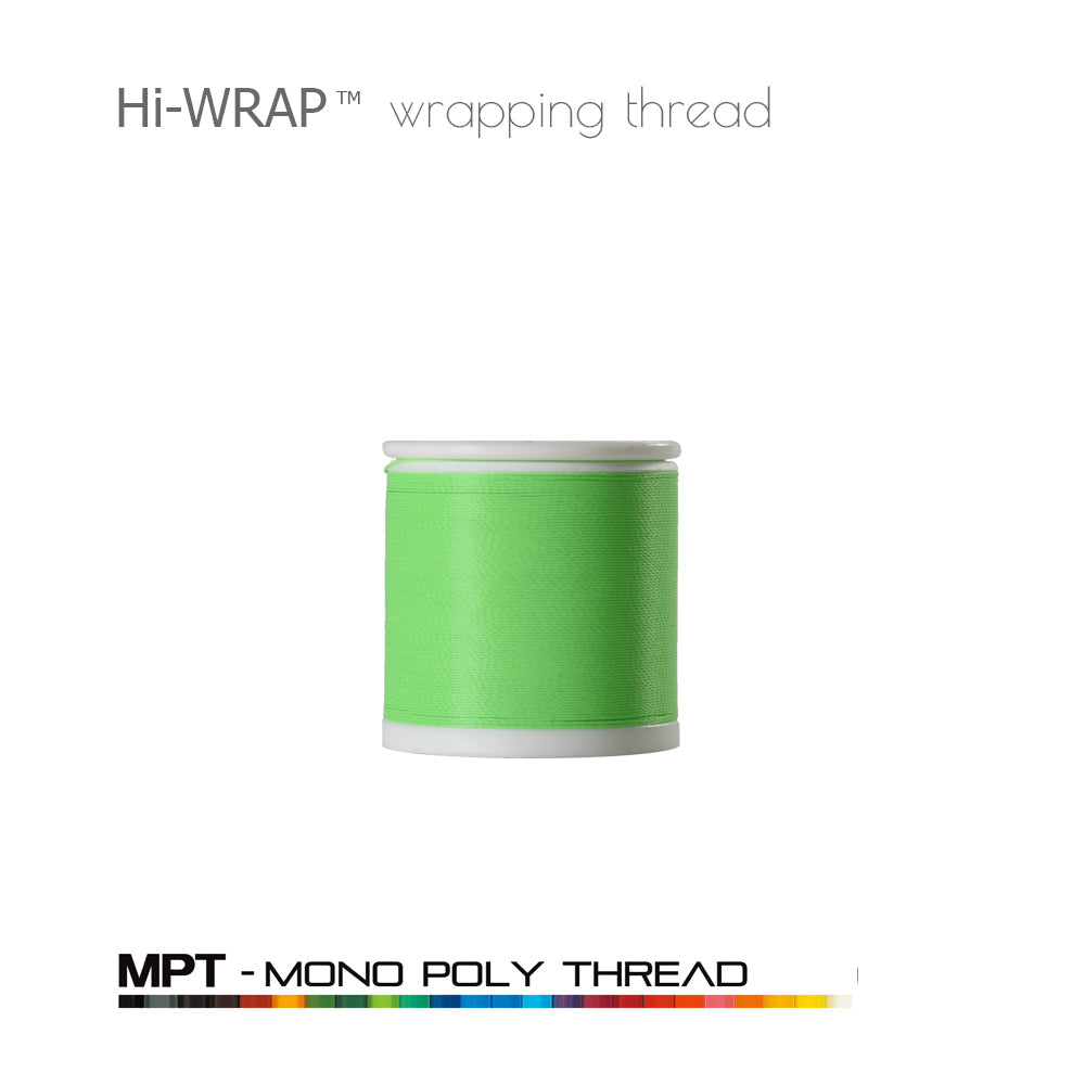 Hi-WRAP mono poly thread spool, bright green, 4 oz