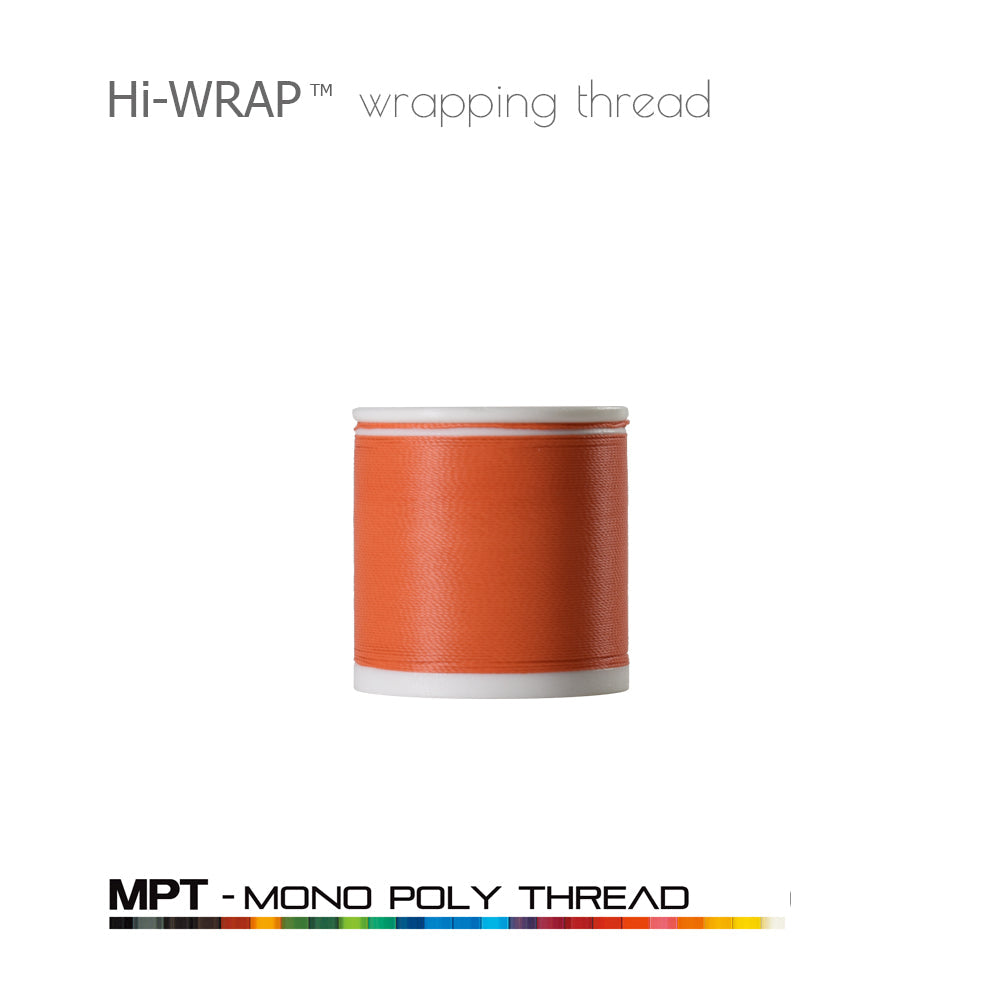 Hi-WRAP mono poly thread spool, orange, 4 oz