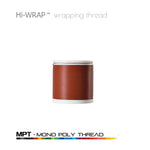 Hi-WRAP™ mono poly thread spool, rust-orange thread on white plastic bobbin