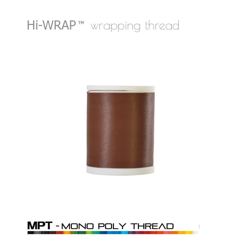 Hi-WRAP mono poly thread spool, brown, 4 oz