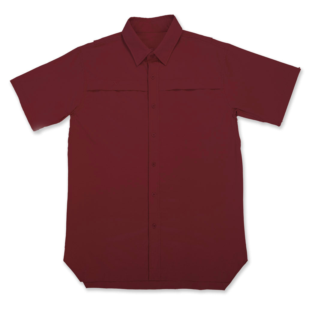 Short Sleeve Solid Lifestyle Button Down w/ REPEL-X