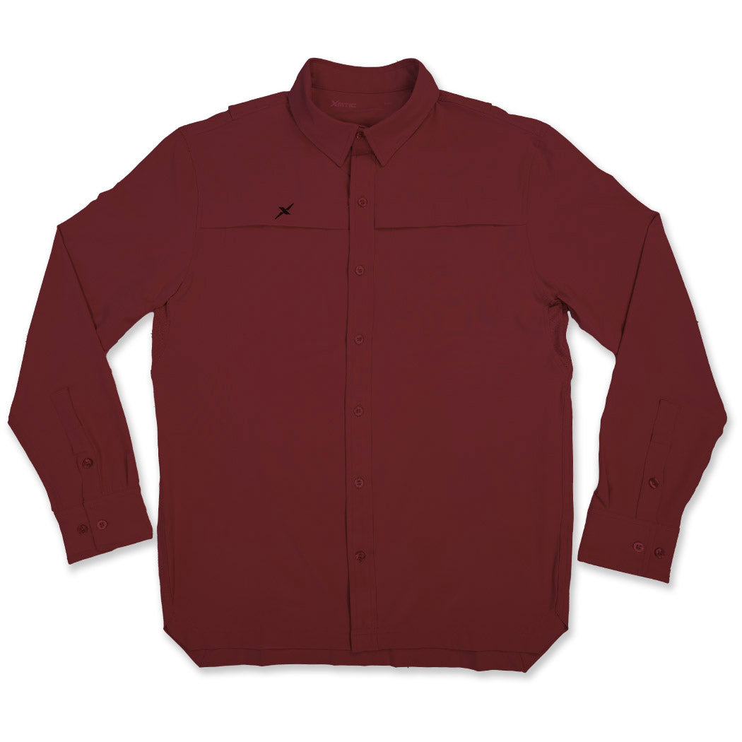 Long Sleeve Solid Lifestyle Button Down w/ REPEL-X
