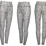 Mayfly Fish Print Patterned All Sport Leggings