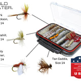 Mega Fly Assortment, 120 All-Time Most Popular Flies | 2 Sided Fly Box | Wild Water Fly Fishing