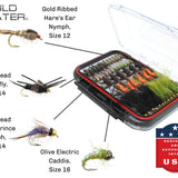 Mega Fly Assortment, 120 All-Time Most Popular Flies | 2 Sided Fly Box | Wild Water Fly Fishing