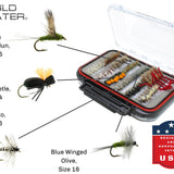 Mega Fly Assortment, 120 All-Time Most Popular Flies | 2 Sided Fly Box | Wild Water Fly Fishing