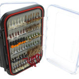 Mega Fly Assortment, 120 All-Time Most Popular Flies | 2 Sided Fly Box | Wild Water Fly Fishing